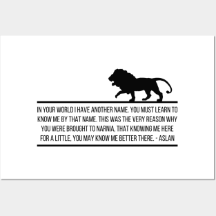 Aslan Quote // Narnia, CS Lewis Posters and Art